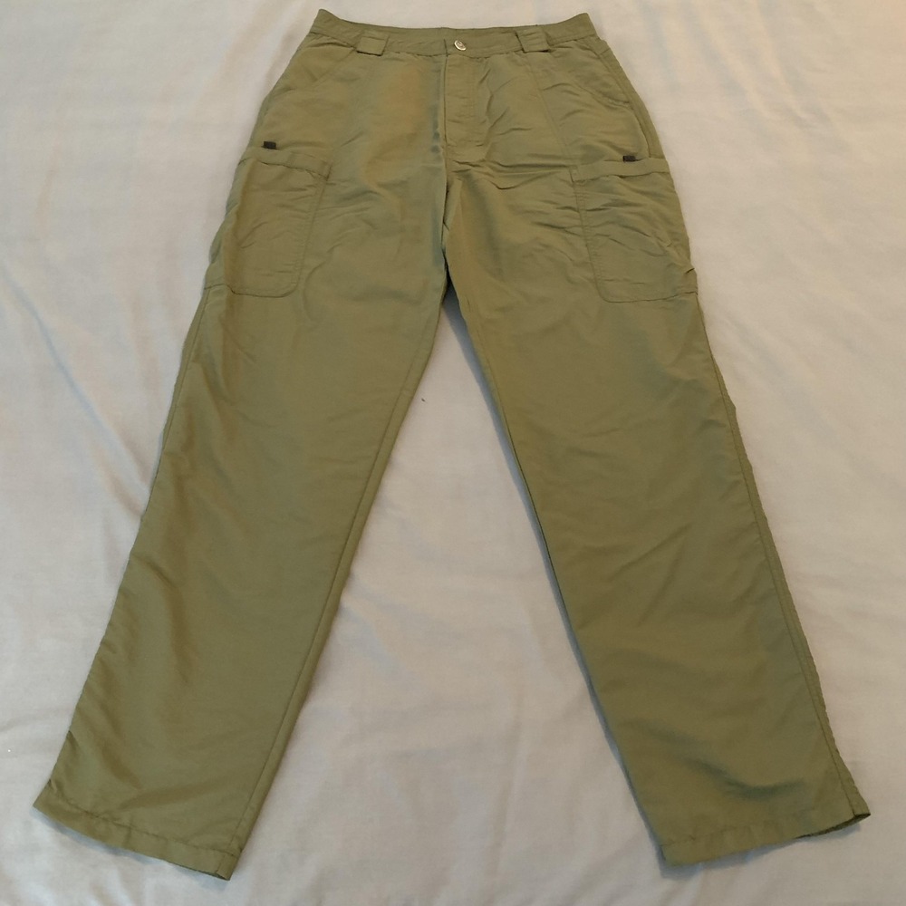 Sportif‎ USA Pants Womens 12 Olive Green Nylon Cargo Hiking Travel Quick Dry